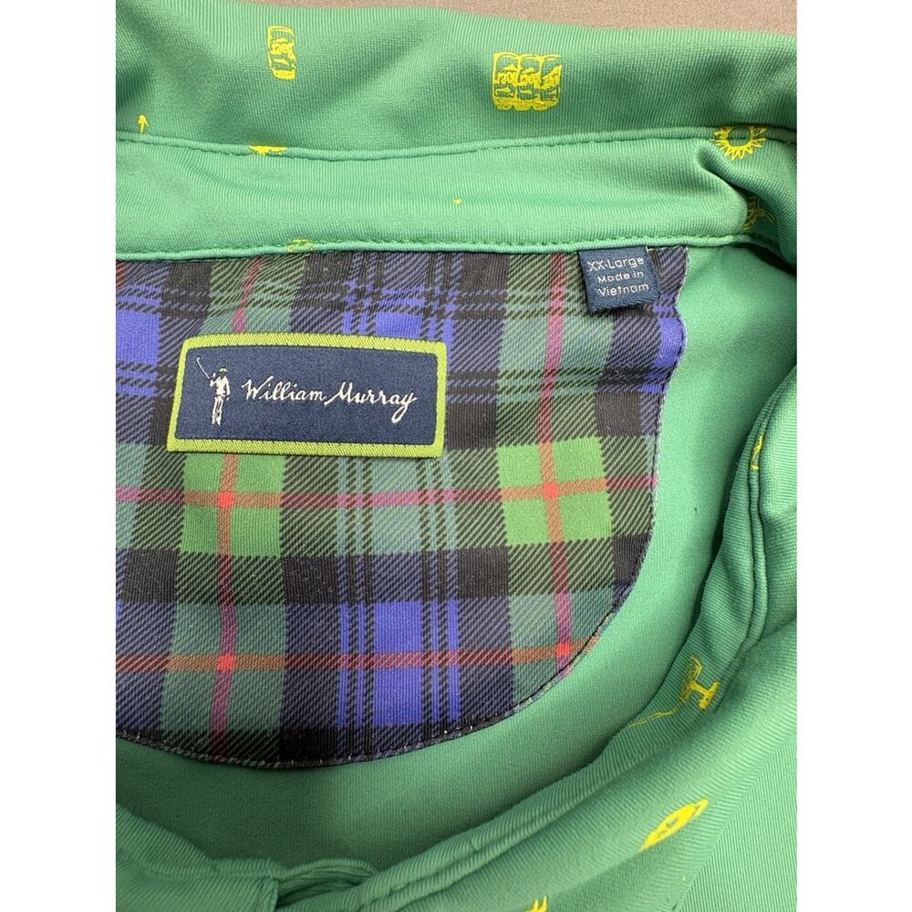 William Murray Green Yellow Performance Golf Men’s Polo Shirt Sz XX-Large (XXL) - Picture 6 of 9